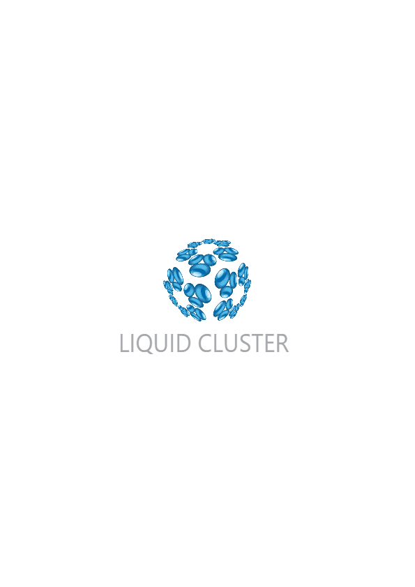 Blue Liquid Cluster Bubbles Logo Template download