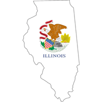 MAP AND FLAG OF ILLINOIS Logo download