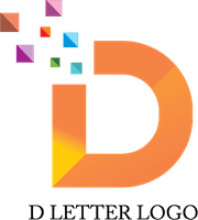 Alphabet D Pixel Logo Template download