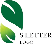 S Leaf Green Letter Logo Template download