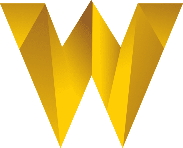 W Gold Letter Logo Template download