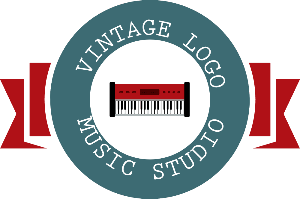 vintage music studio Logo Template download