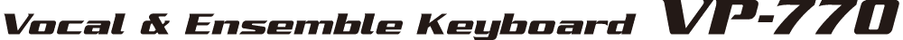 VP-770 Vocal & Ensemble Keyboard Logo download