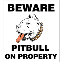 BEWARE PITBULL SIGN Logo download
