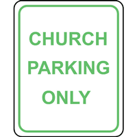 CHURCH PARKING ROAD SIGN Logo download