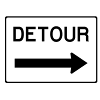 DETOUR TRAFFIC SIGN Logo download