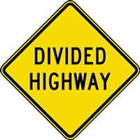 DIVIDED HIGHWAY ROAD SIGN Logo download