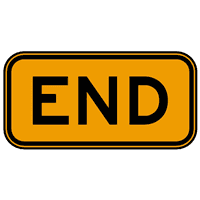 END OF THE ROAD SIGN Logo download