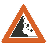 FALLING ROCKS SIGN Logo download