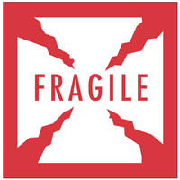 FRAGILE WARNING LABEL Logo download