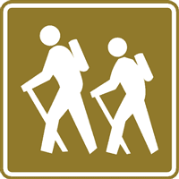HIKING TOURIST SIGN Logo download