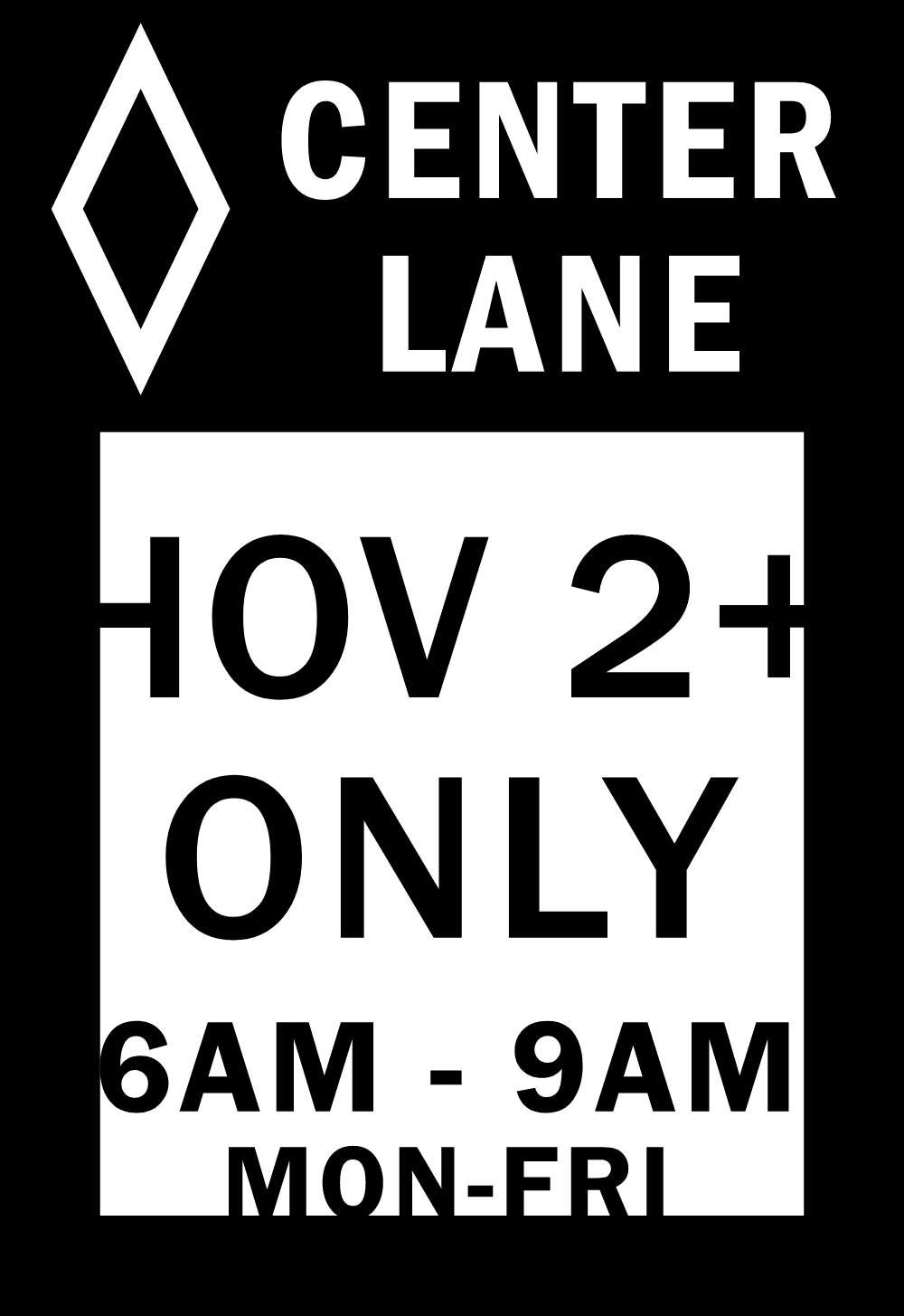HOV CENTER LANE Logo download