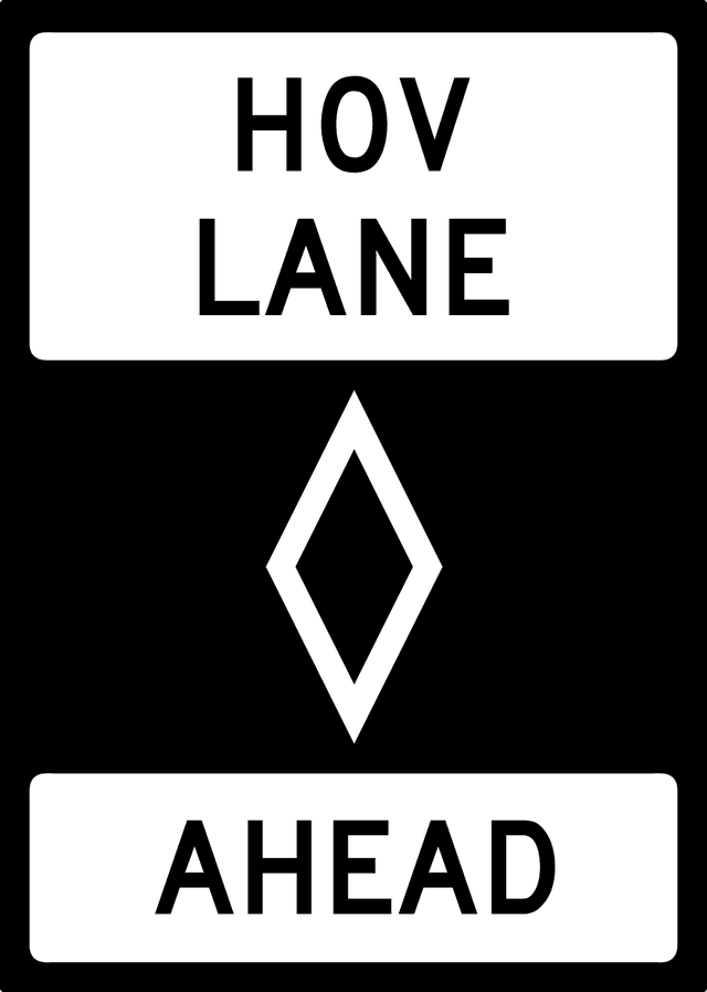 HOV LANE AHEAD SIGN Logo download
