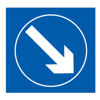 KEEP RIGHT ROAD SIGN Logo download