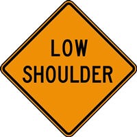 LOW SHOULDER ROAD SIGN Logo download