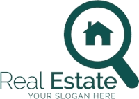 Magnifying glass Real Estate Finder Logo Template download