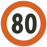 MAXIMUM SPEED 80 SIGN Logo download