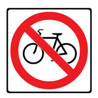 NO BICYCLES SIGN Logo download