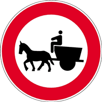 NO ENTRY FOR HORSE-DRAWN VEHICLES Logo download