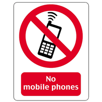 NO MOBILE PHONES SIGN Logo download