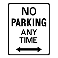 NO PARKING ANY TIME SIGN 3 Logo download