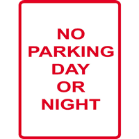 NO PARKING DAY OR NIGHT SIGN Logo download