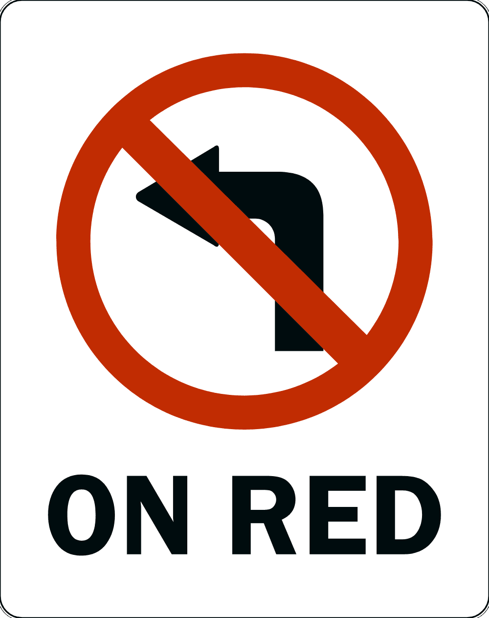 NO RIGHT TURNS ON RED LIGHT SIGN Logo download