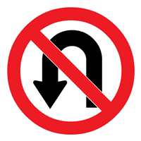 NO U-TURNS SIGN Logo download