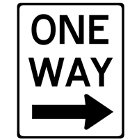 ONE WAY STREET ROAD SIGN Logo download