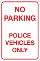 Parking Police vehicles only Logo download
