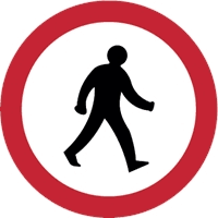 Pedestrians prohibit Logo download