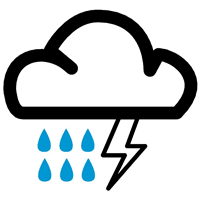 RAIN AND THUNDER STORM SYMBOL Logo download