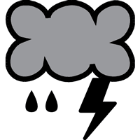 RAIN WITH LIGHTNING WEATHER SYMBOL Logo download
