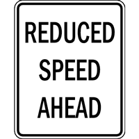 REDUCED SPEED AHEAD SIGN Logo download