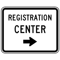 REGISTRATION CENTER STREET SIGN Logo download