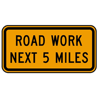Road Work Next 5 Miles Sign Logo download