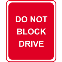 SIGN DO NOT BLOCK DRIVE Logo download