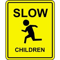 SLOW DOWN CHILDREN SIGN Logo download