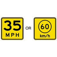 SPEED LIMIT 35 MPH SIGN Logo download