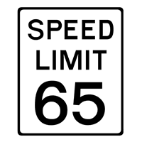 SPEED LIMIT 65 ROAD SIGN Logo download
