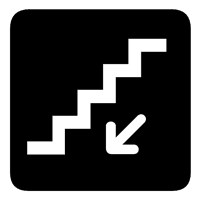 STAIRS DOWN SYMBOL Logo download