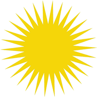 SUNNY HOT WEATHER SYMBOL Logo download