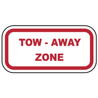 TOW AWAY ZONE TEXT SIGN Logo download