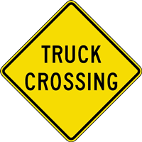 TRUCK CROSSING ROAD SIGN Logo download