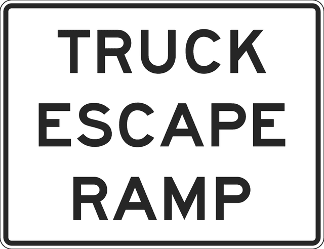 TRUCK ESCAPE RAMP SIGN Logo download