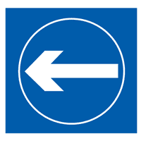 TURN LEFT AHEAD ROAD SIGN Logo download