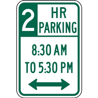 TWO HOUR PARKING SIGN Logo download