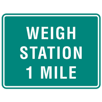 WEIGH STATION 1 MILE SIGN Logo download