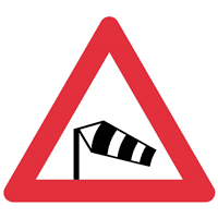 WIND WARNING TRAFFIC SIGN Logo download