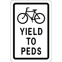 YIELD TO PEDS SIGN Logo download